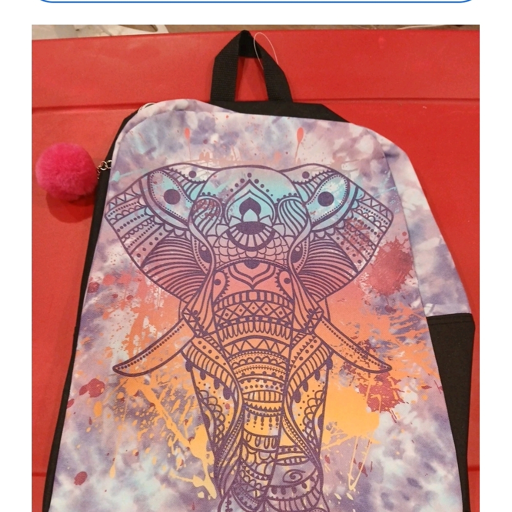 Colorful Elephant Print Women's Backpack